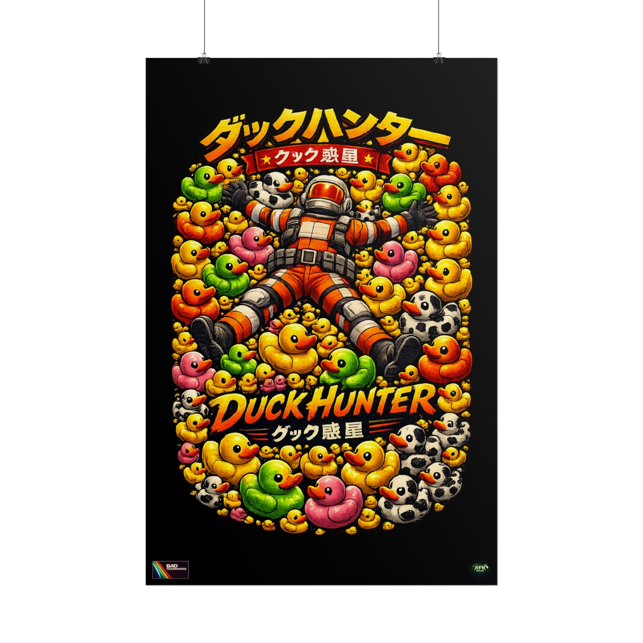 Bad Teammates Japanese Duck Hunter Poster