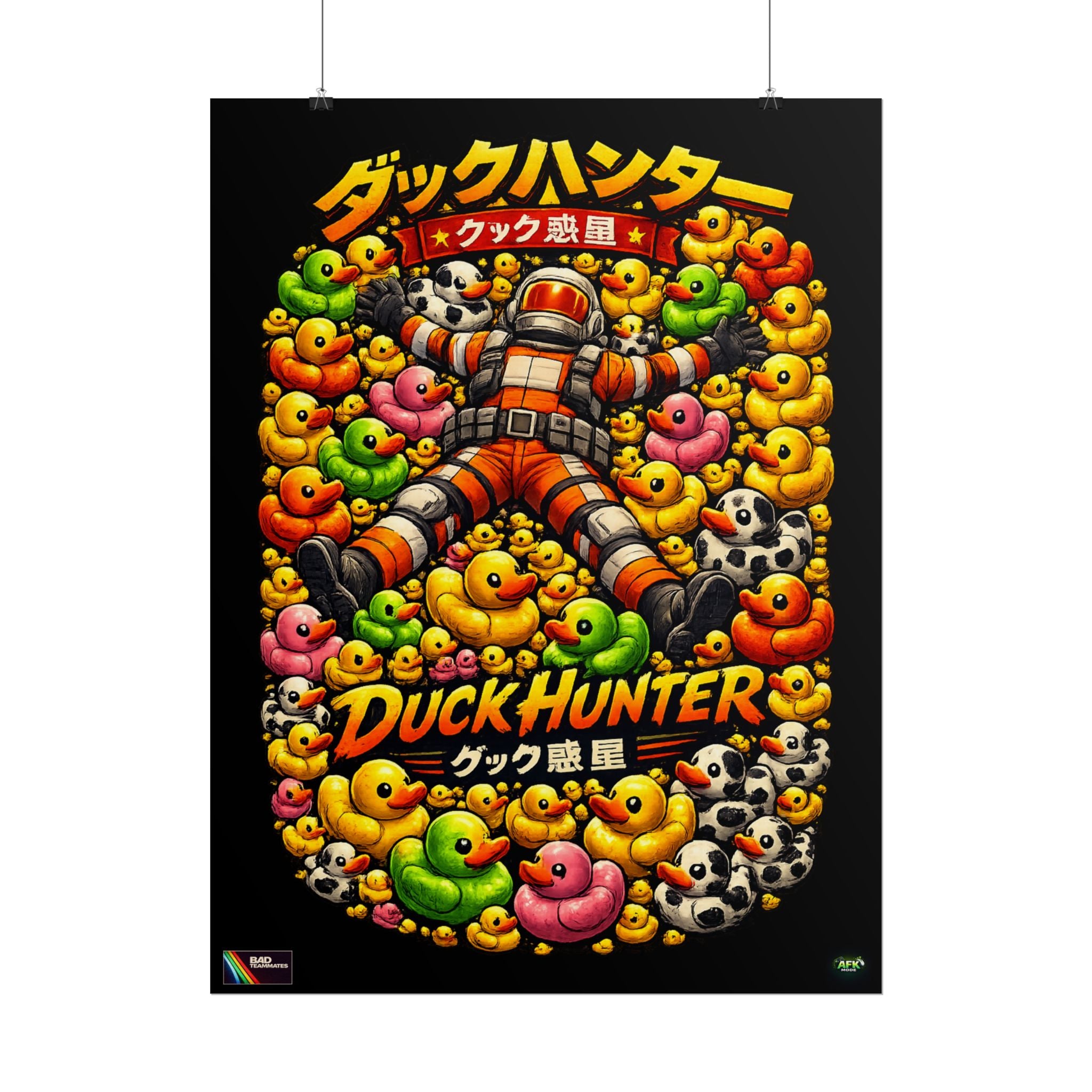 Bad Teammates Japanese Duck Hunter Poster