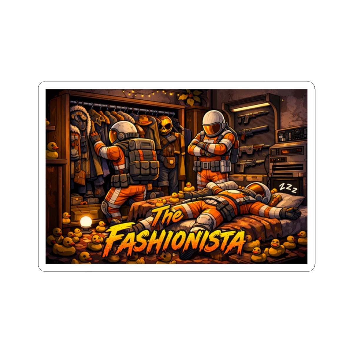 Bad Teammates The Fashionista Kiss-Cut Stickers