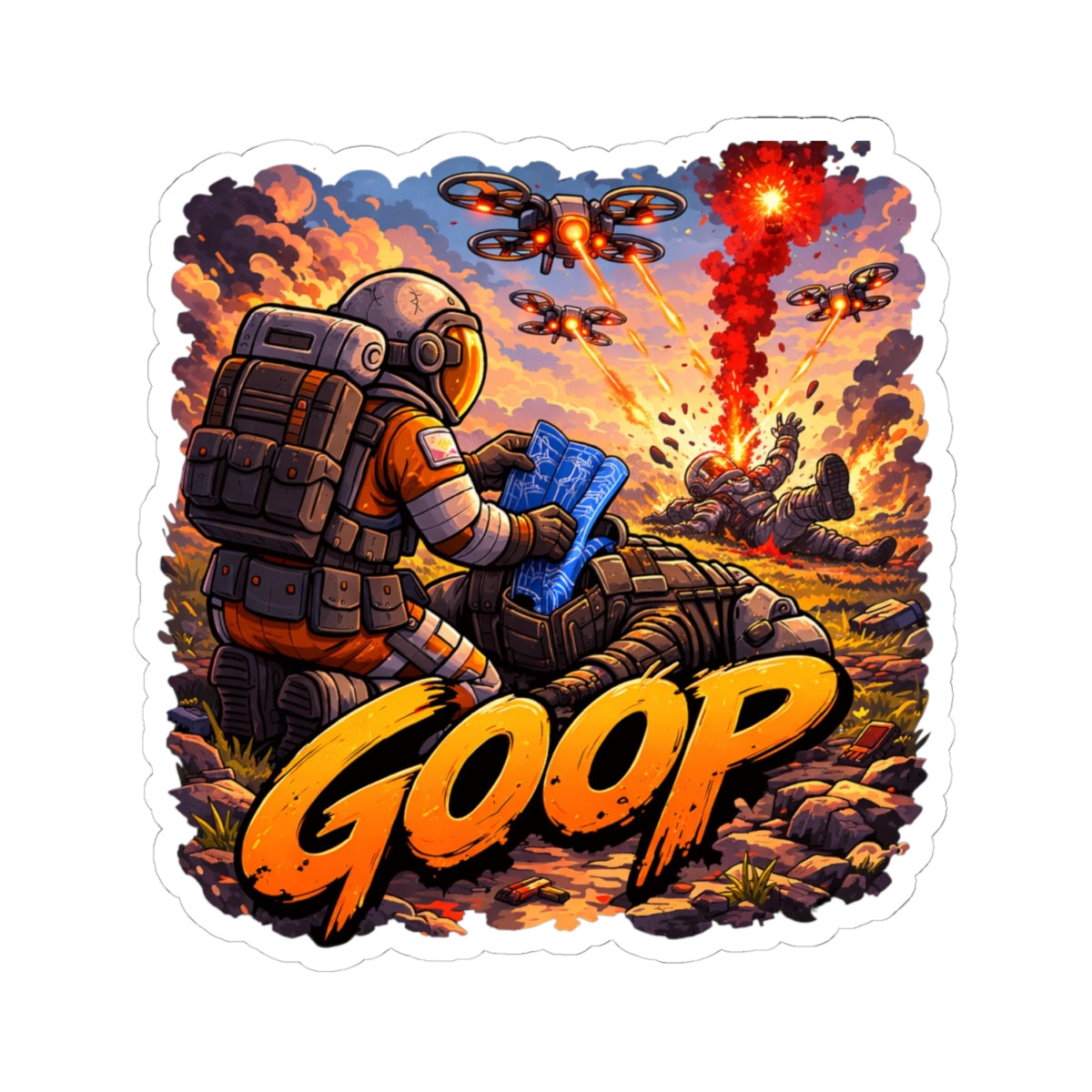 Bad Teammates GOOP Kiss-Cut Stickers