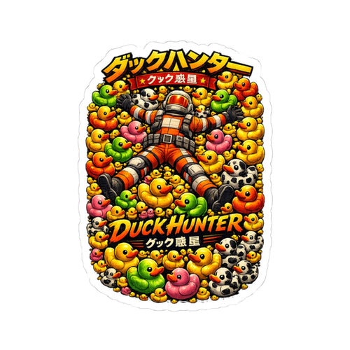 Bad Teammates Japanese Duck Hunter Kiss-Cut Stickers